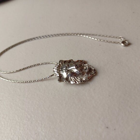 Vintage 925 Sterling Lion Head Pendant Necklace - Picture 6 of 9